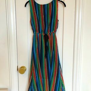 Eva Franco Rainbow Crochet Midi Dress 2P
